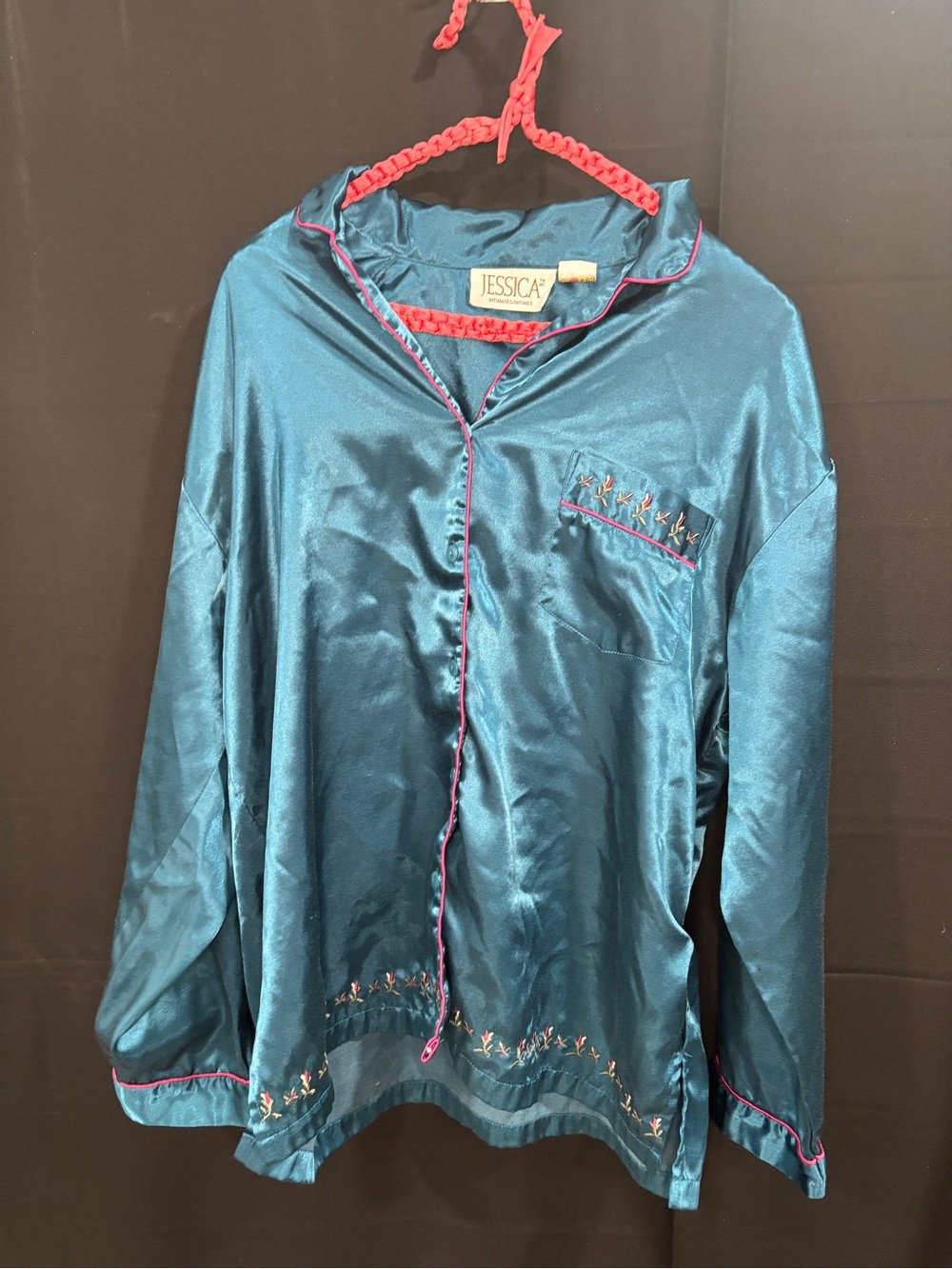 Jessica Teal Cottagecore Pajama Set With Floral Details